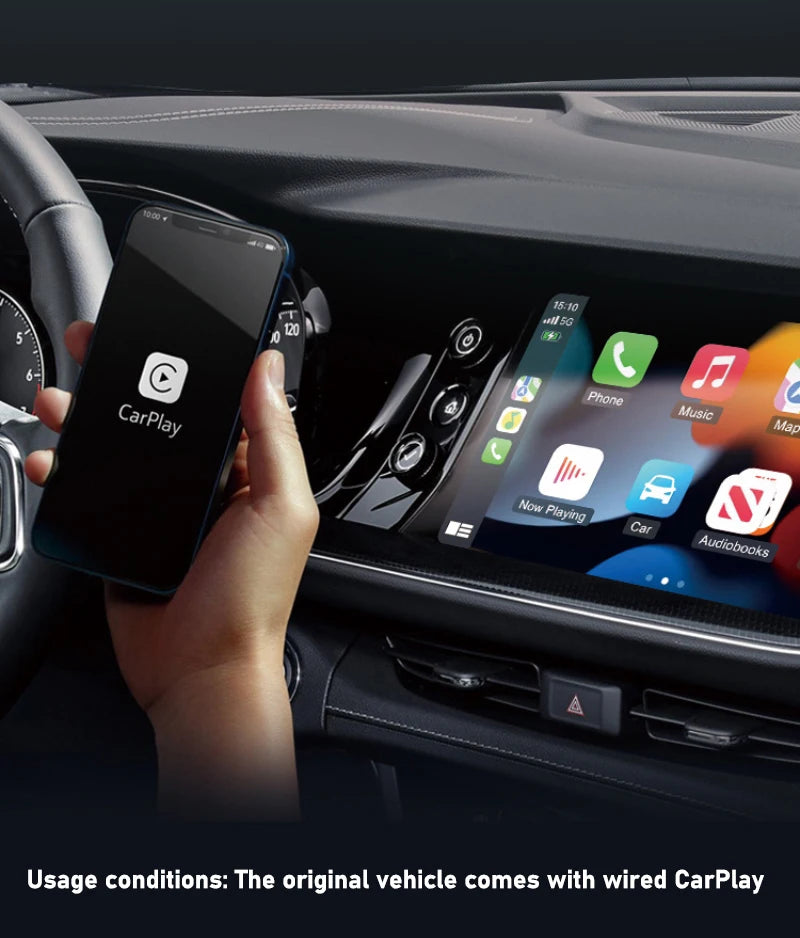2- in-1  Wireless Android Auto Adapter Wireless CarPlay Dongle Car Intelligent Systems AI Smart Box For Car Wired CarPlay