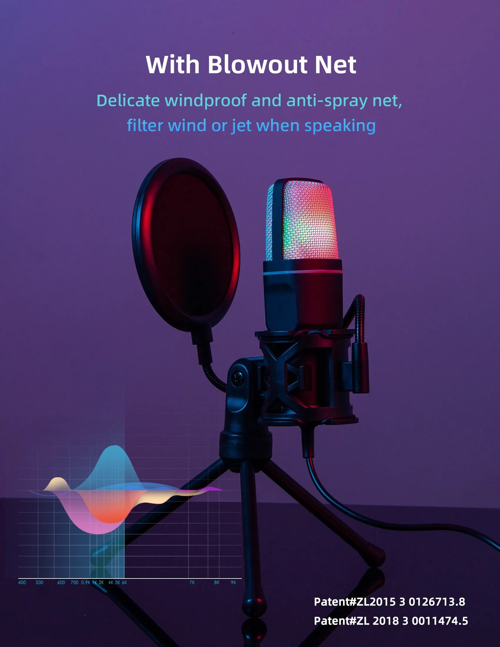 Gaming Computer Professional Condenser Microphone Mic PC Laptop USB Wired Live Streaming Podcast Studio Mike Kit Gamer Karaoke