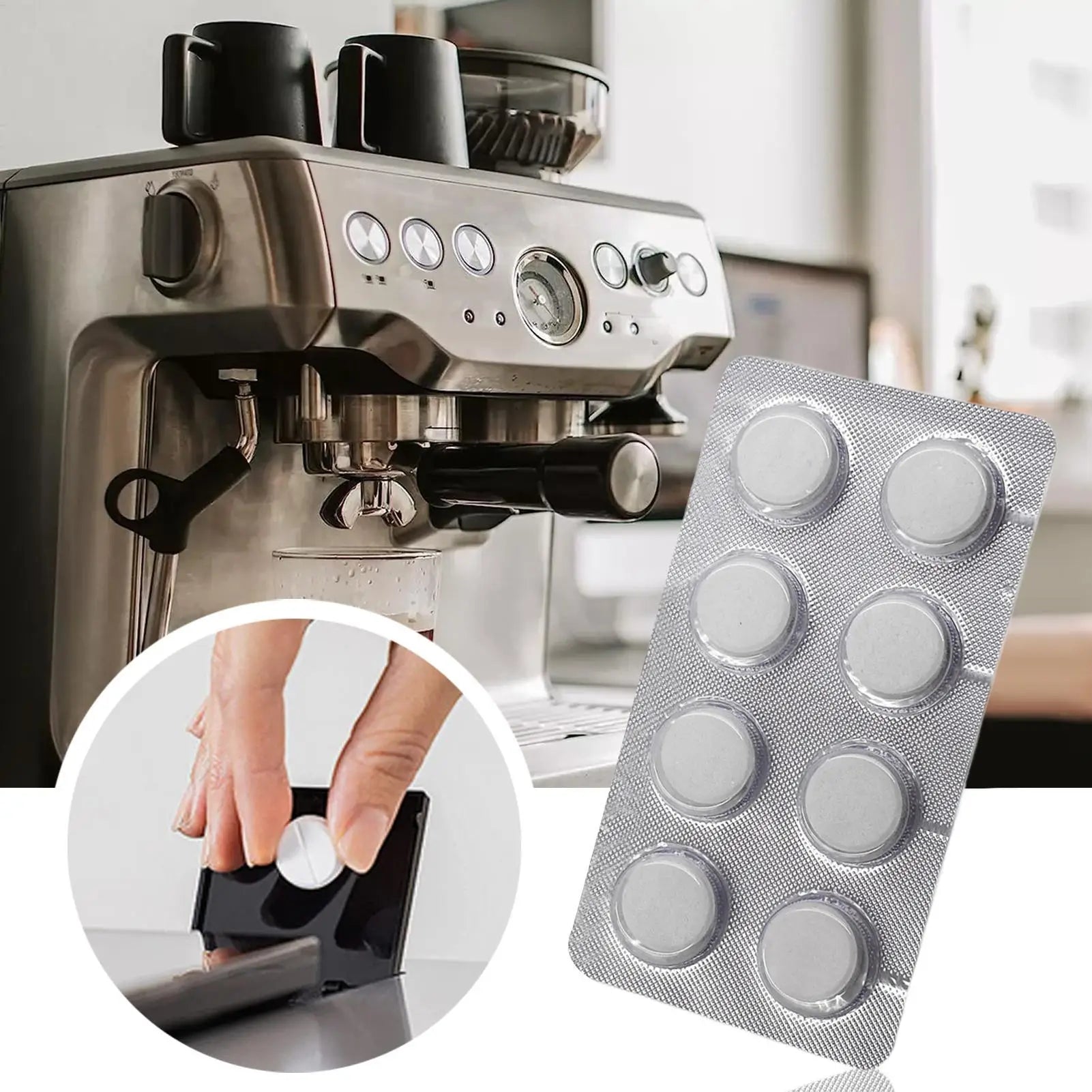 Espressos Machine Cleaning Tablets Cleaner Descaler Tablets for Coffee Machine Espressos Device Descaler Tabs for Home Kitchen