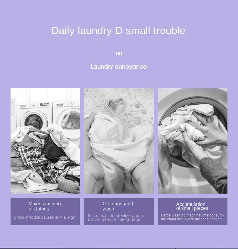 New Portable Small Foldable Washing Machine with Spin Dryer For Socks Underwear Panties Washer Household Mini Washing Machine