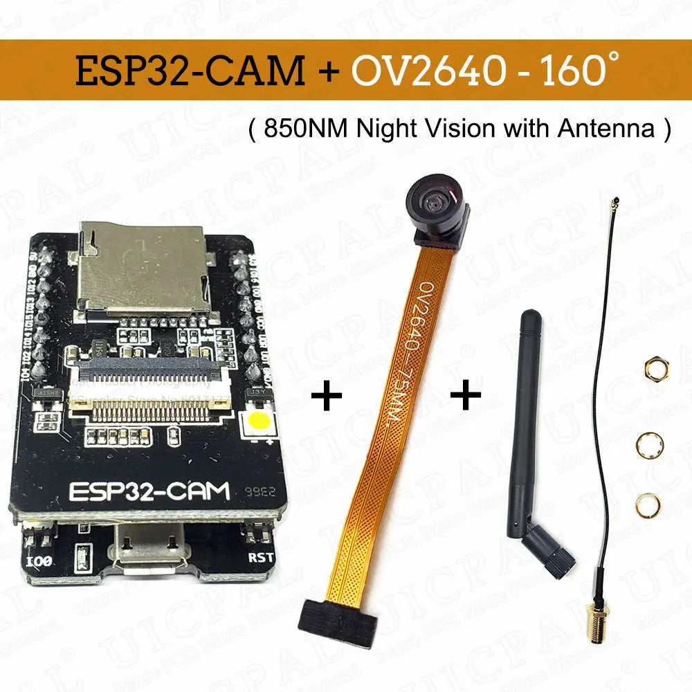 Original ESP32-CAM Camera Module Kit 2.4 GHz WiFi Bluetooth 8MB PSRAM OV2640 Camera Module 66 120 160 Degree 850nm Night Vision