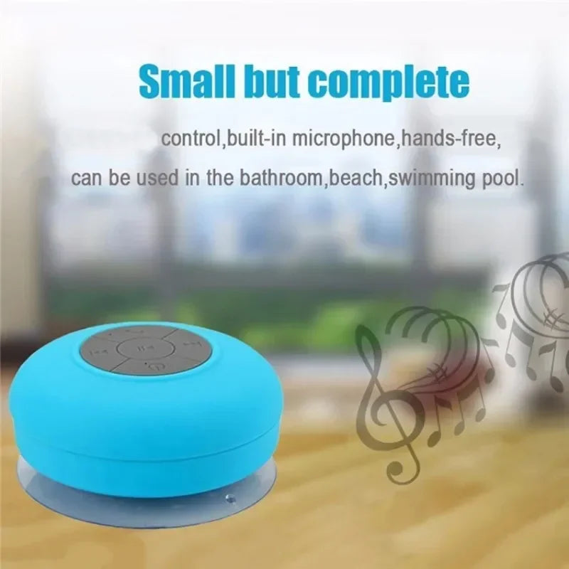 Portable Wireless Bluetooth Speaker Audio Waterproof Easy-Access Control Buttons Music Player for Office Car Home Shower Speaker