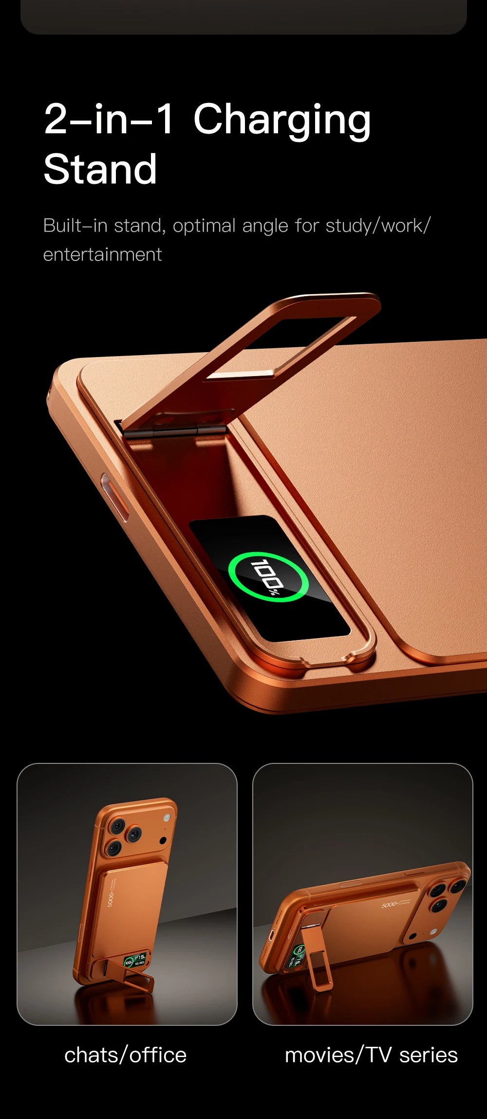3 In 1 Magnetic Powerbank 15W Wireless Fast Charing With Intelligent TFT Screen External Battery For iPhone 12-17  Watch Airpod