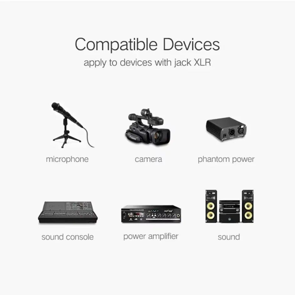 XLR Cable Audio Line 3Pin XLR Male to Female Microphone Extension Cable for Mixer Amplifiers Sound Cannon Balanced XLR Cable