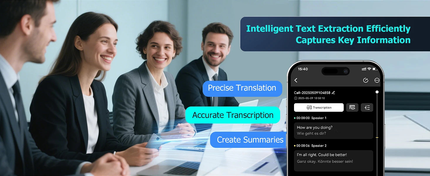 AI Voice Recorder with App Control Utilizing Advanced AI for Transcription And Summarization Portable Audio Recording Device