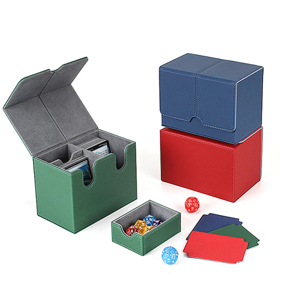 Card storage box card box big brand box solid color storage box top side installation toys games collection card for  Trading