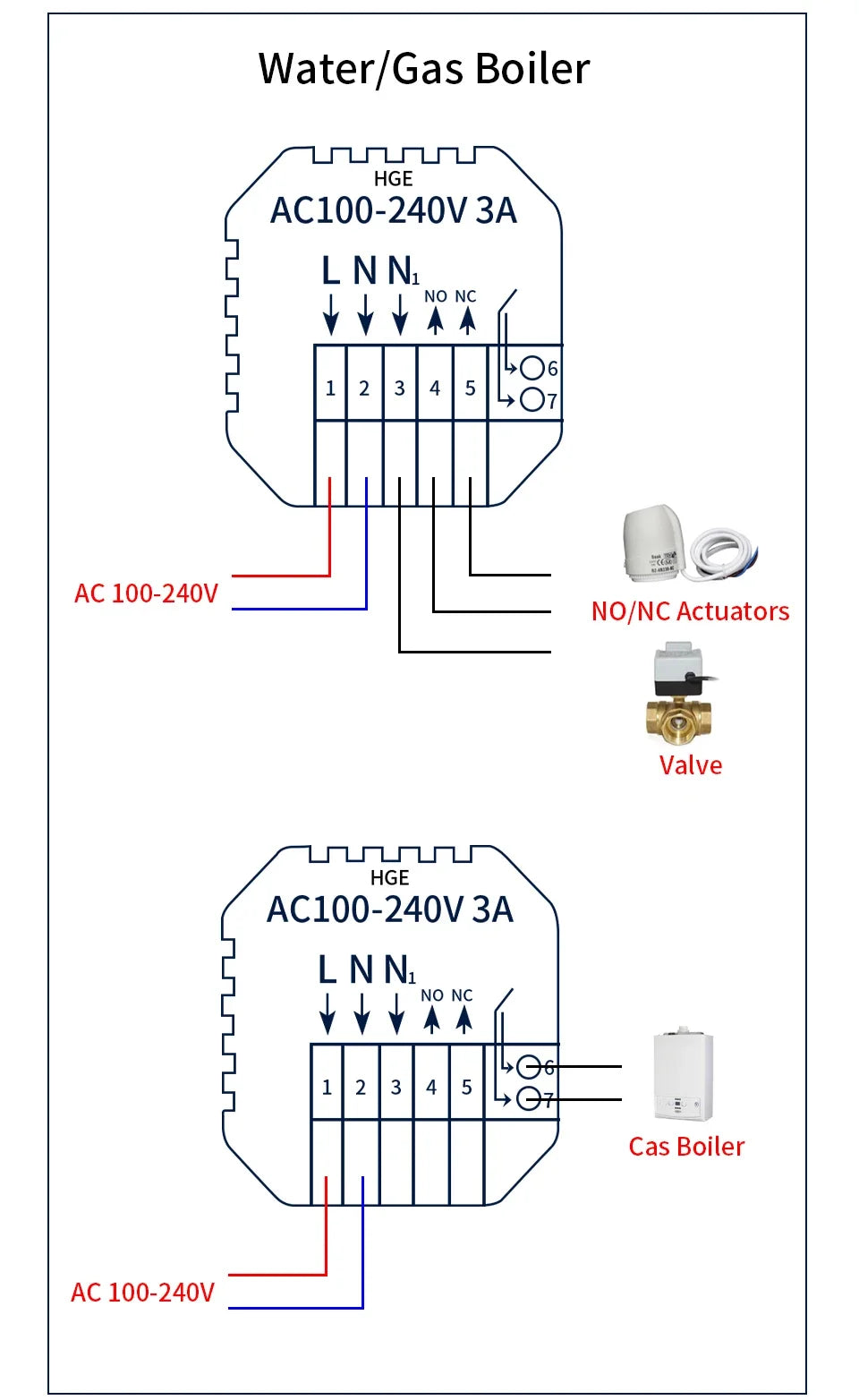 Tuya WiFi Smart Thermostat LCD Display Touch Screen For Floor Heating Electric/Water Gas Boiler Remote Control by Alexa Alice
