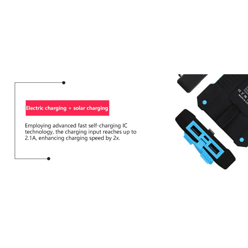 Dual USB Travel Power Bank 500000mAh Waterproof Outdoor Solar Portable Solar Phone Charger Solar For Xiaomi Camping Powerbanks