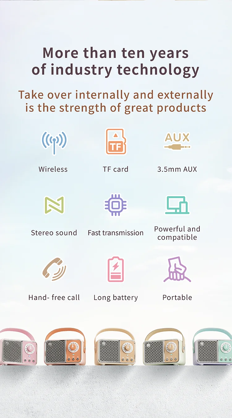 Caixa De Som Bluetooth Speaker Portable Sound Box Music Wireless Radio FM Mini Bocina Mp3 Coluna Column Blootooth Audio Baffle