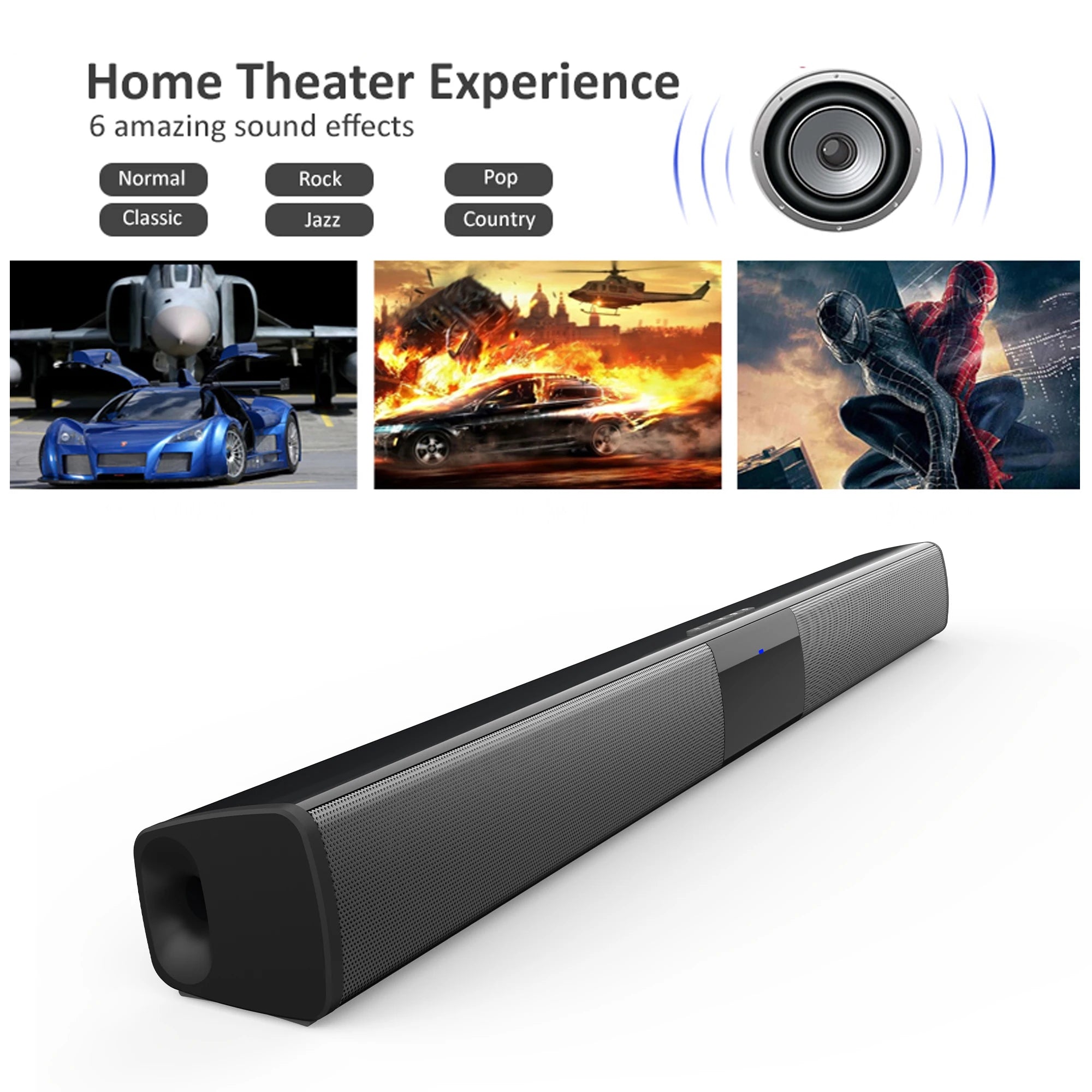 Soundbar For TV Subwoofer Bluetooth Speaker Sound Bar Box Music Wireless Radio FM Caixa De Som Big Bocina Bass Blootooth Coluna