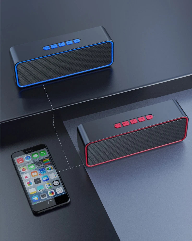 S11 Bluetooth Small Speaker Music Player Stereo USB TF Card Home Outdoor Sports Portable Mobile Phone Car Subwoofer Big Battery