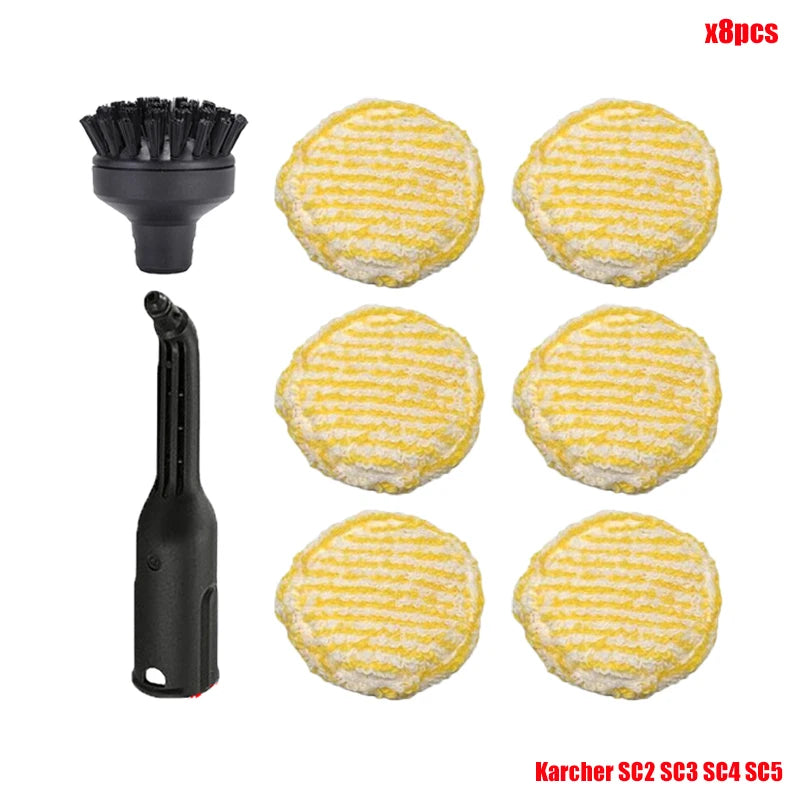 Mop Cloth Cover For Karcher SC2 SC3 SC4 SC5 Handheld Steam Vacuum Cleaner Large Round Brush Steamer Cover Nylon Accessories