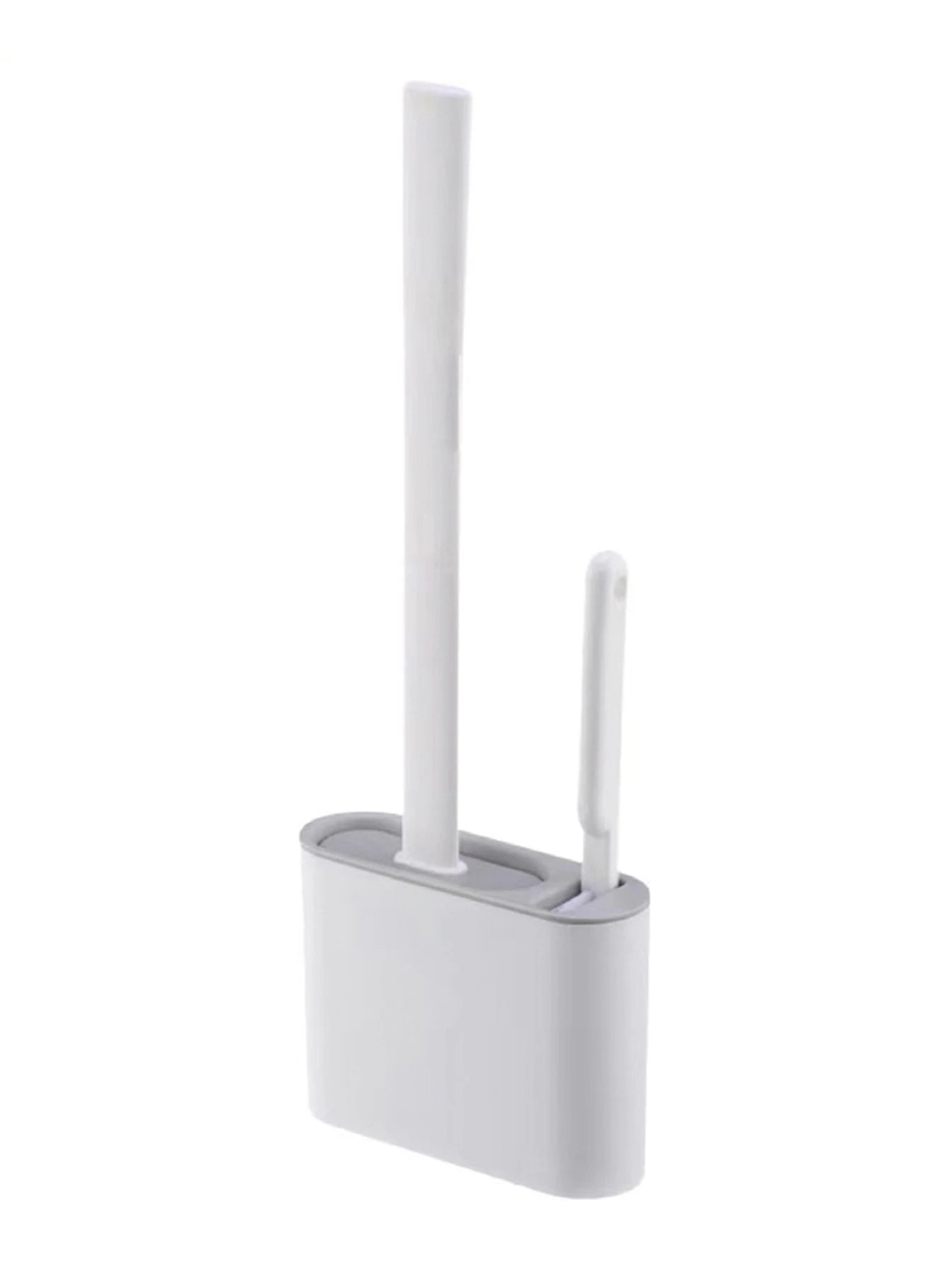 Wall Hanging Toilet Cleaning WC Brush Holder Long Handled Silicone Water Proof Quick Drying Soft Bristles Bathroom Accessories