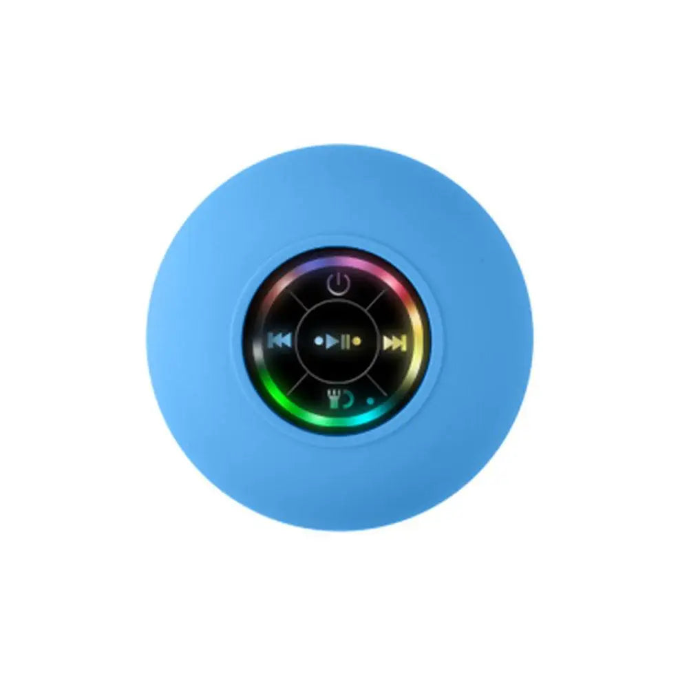 Bathroom Waterproof Bluetooth Speaker with RGB LED Light Mini Outdoor Travel Portable Wireless Shower Suction Cup Speakers