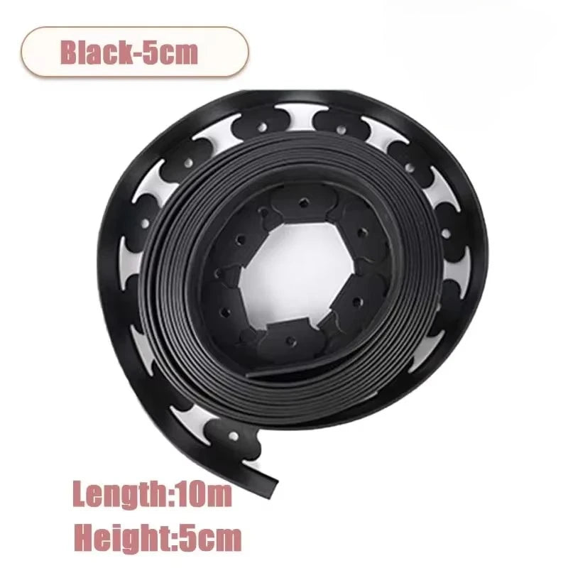 10M L Shaped Lawn Edging Heavy Duty Landscape Border for Grass Gravel Separation Pavement Edge Restraint DIY Garden Barrier