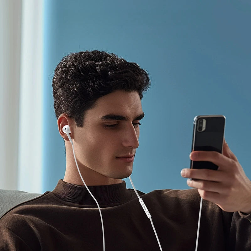TypeC In Ear Wired Earphones with Microphone Digital DAC for Smartphones Compact And Premium