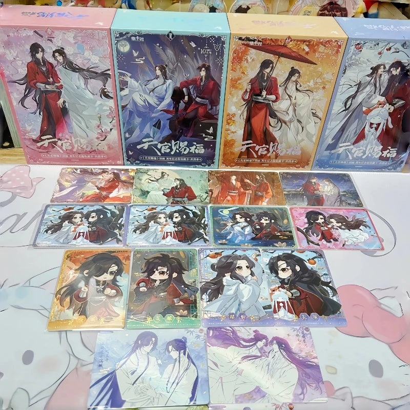 In Stock Tianguan Blessing Four Seasons Card Anime Anniversary Edition Collected Card Blind Box Original Nice Festival Gift Toys