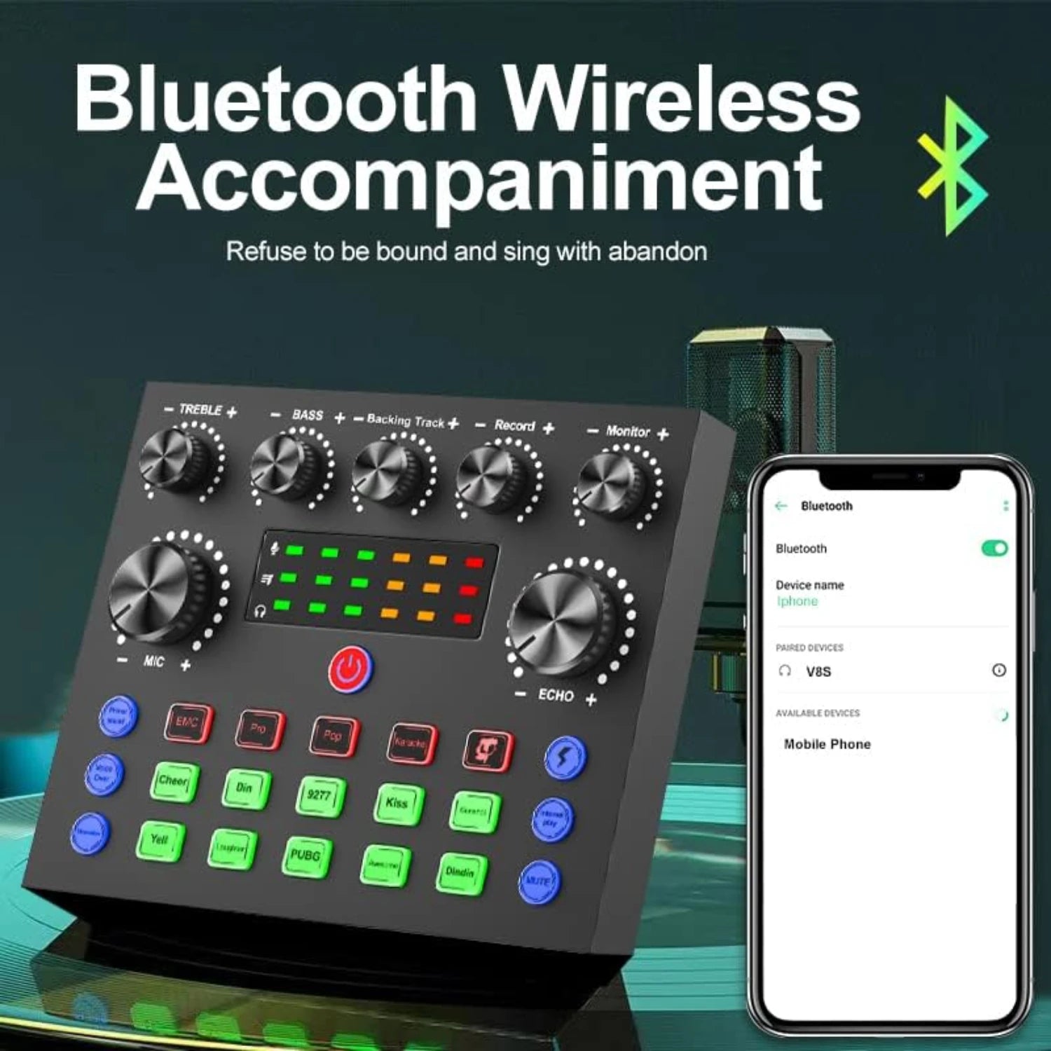 Podcast equipment set with voice changer, podcast mixer, with BM800 microphone, suitable for podcast, recording, live broadcast