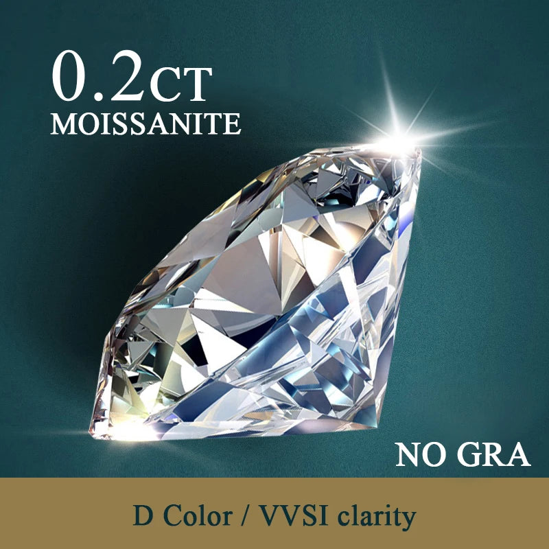 DJMAX Factory Direct Sales Moissanite Loose Stone D Color Moissanita Gemstone Lab Grown Diamond Certified Black Moissanite Stone