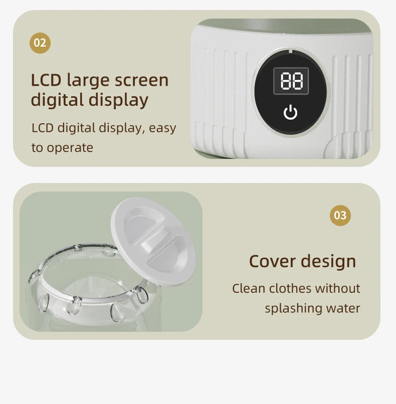 Mini Washing Machine Household Electric Washing Cup Underwear Socks Small Wireless Charging Washing Machine