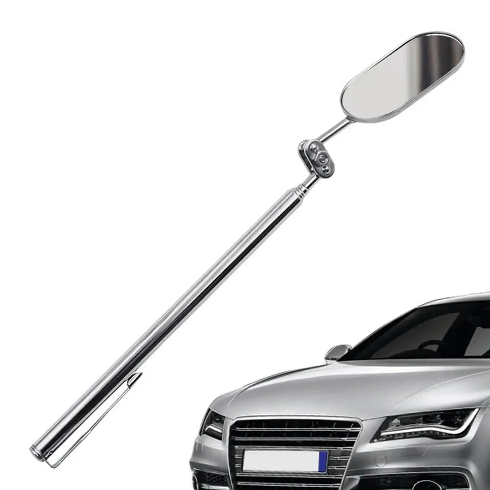 Automobile Repair Inspection Mirror Telescopic Mirror 360-Degree Rotating with LED Light Folding Elliptical Retractable Mirror