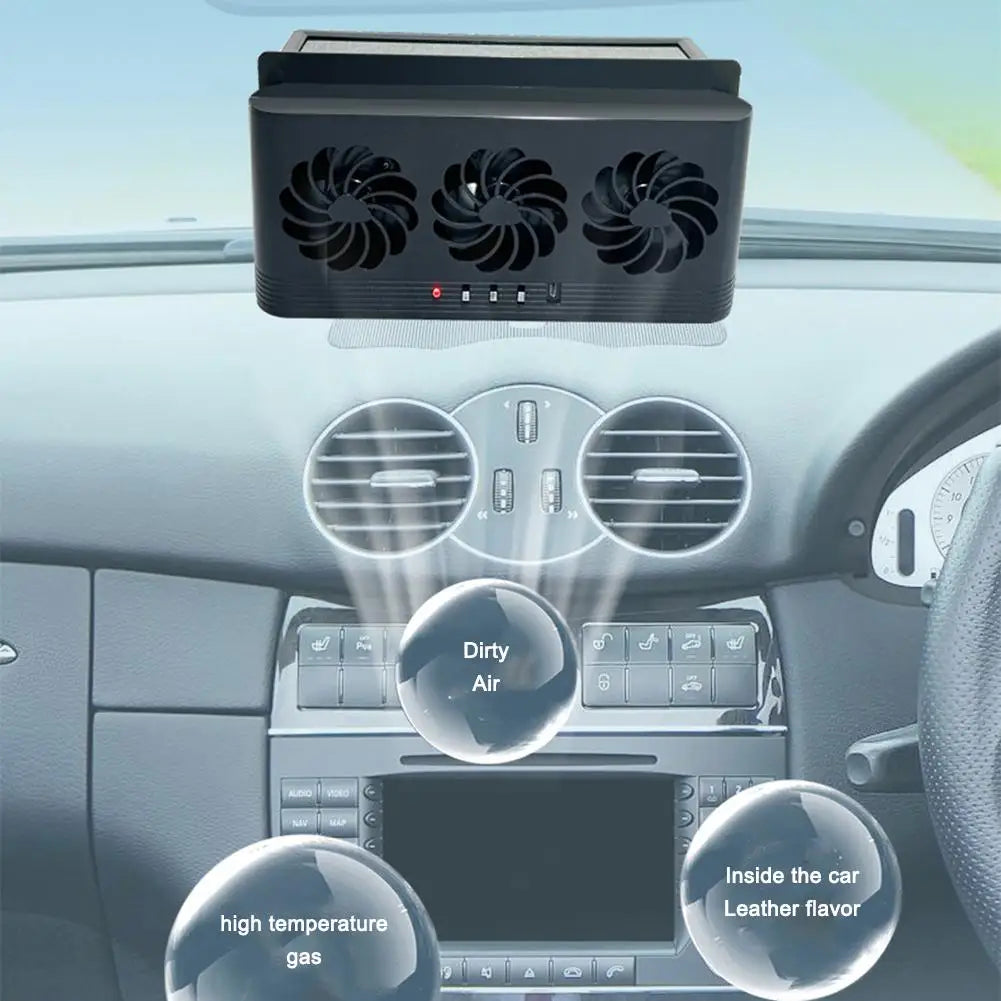 Car Solar Exhaust Fan Air Circulation Cooling Cooling Window Summer Tool Exhaust Interior Accessories Fan Fan Cooling S3D4