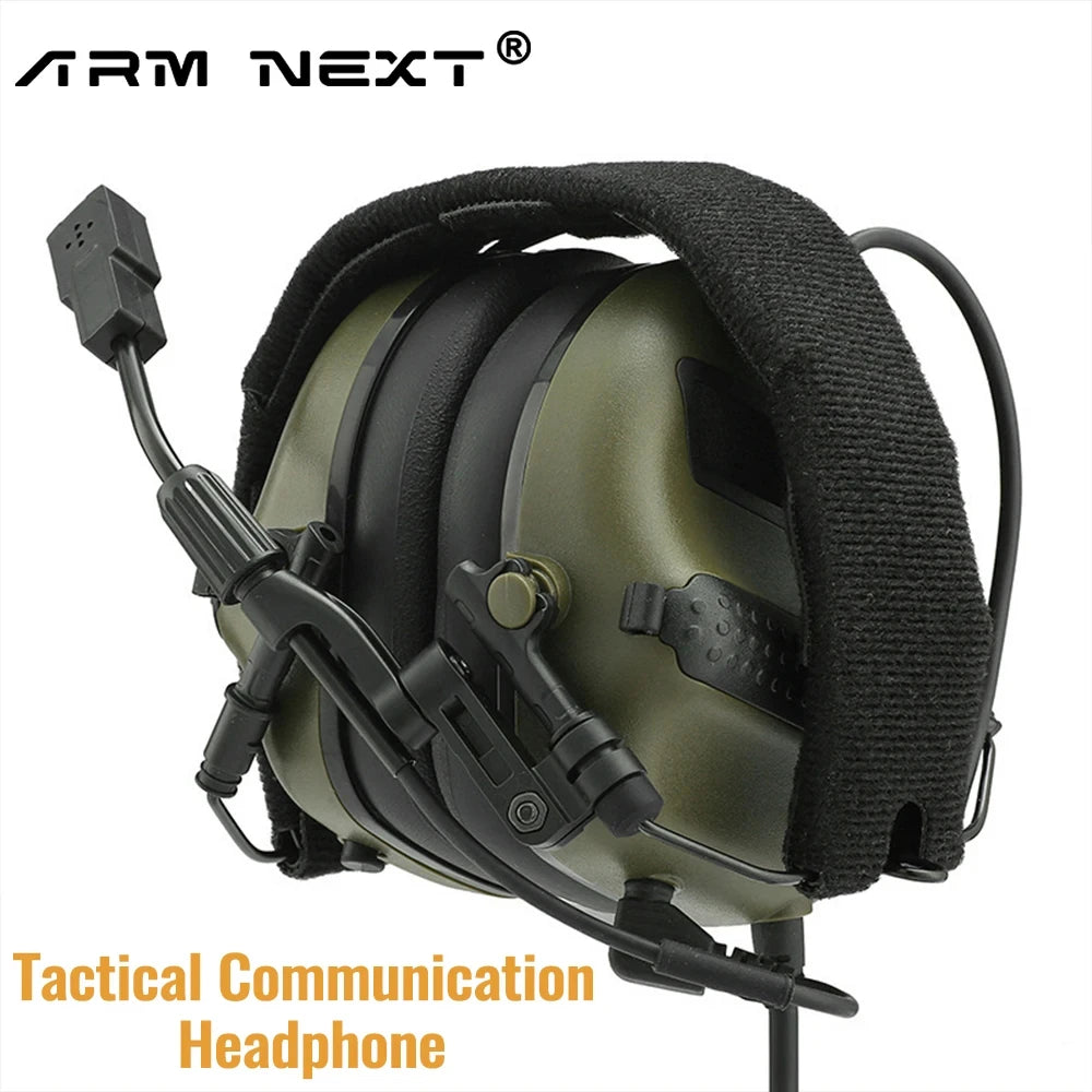 ARM NEXT F10 Tactical Headset Hunting Shooting Noise Cancelling Headphones with Brackets Fit for Wendy M-LOK ARC Helmet