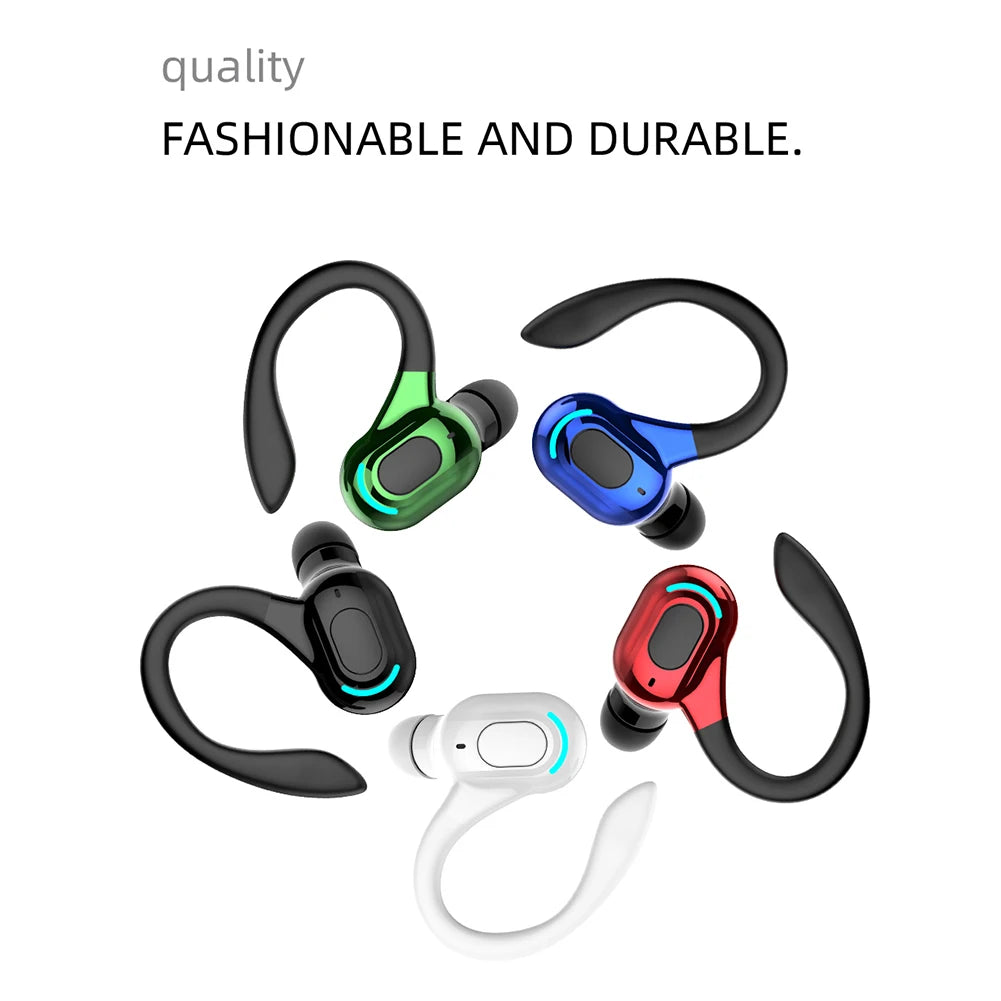 M-F8 Bluetooth 5.2 Wireless Earphone Ear Hook Mini Business Headphone HIFI Bass Noise Cancelling Sports Gaming Earbuds Headset