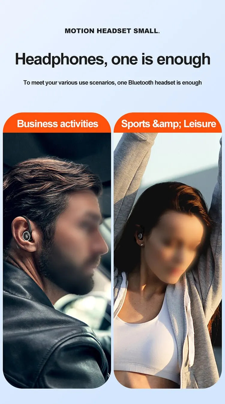 Wireless Ear Hanging Bluetooth 5.2 Earphones Sports Fitness Music Headset In Ear Noise Cancelling Headphones For iPhone Xiaomi