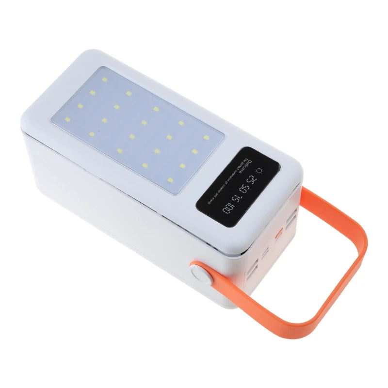 DIY Power Bank Case 18650x21 PD QC4.0 3.0 22.5W Fast Charge Battery Storage Box with Micro Type-c Charging Cable Camping Light