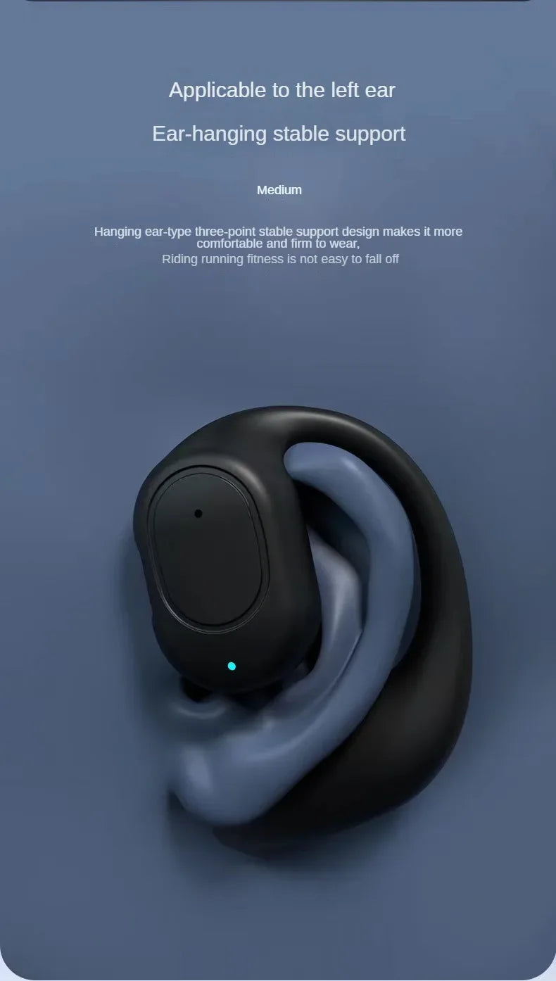 Wireless Bluetooth 5.4 Headphone Digital Display Single Earbud Ultra Long Standby Business Earphone HD Call Headset Outdoor