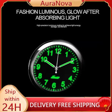 Car Clock Luminous Automobiles Internal Stick-On Mini Digital Watch Mechanics Quartz Clocks Auto Ornament Car Accessories Gifts