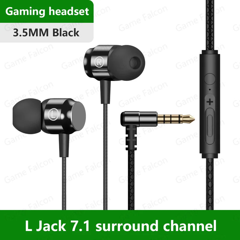 L Jack Magnetic Wired Gaming Headset 3.5mm Type-C Music Headset HiFi Mic Stereo Surround Sound For Phone Computer Mic Headset