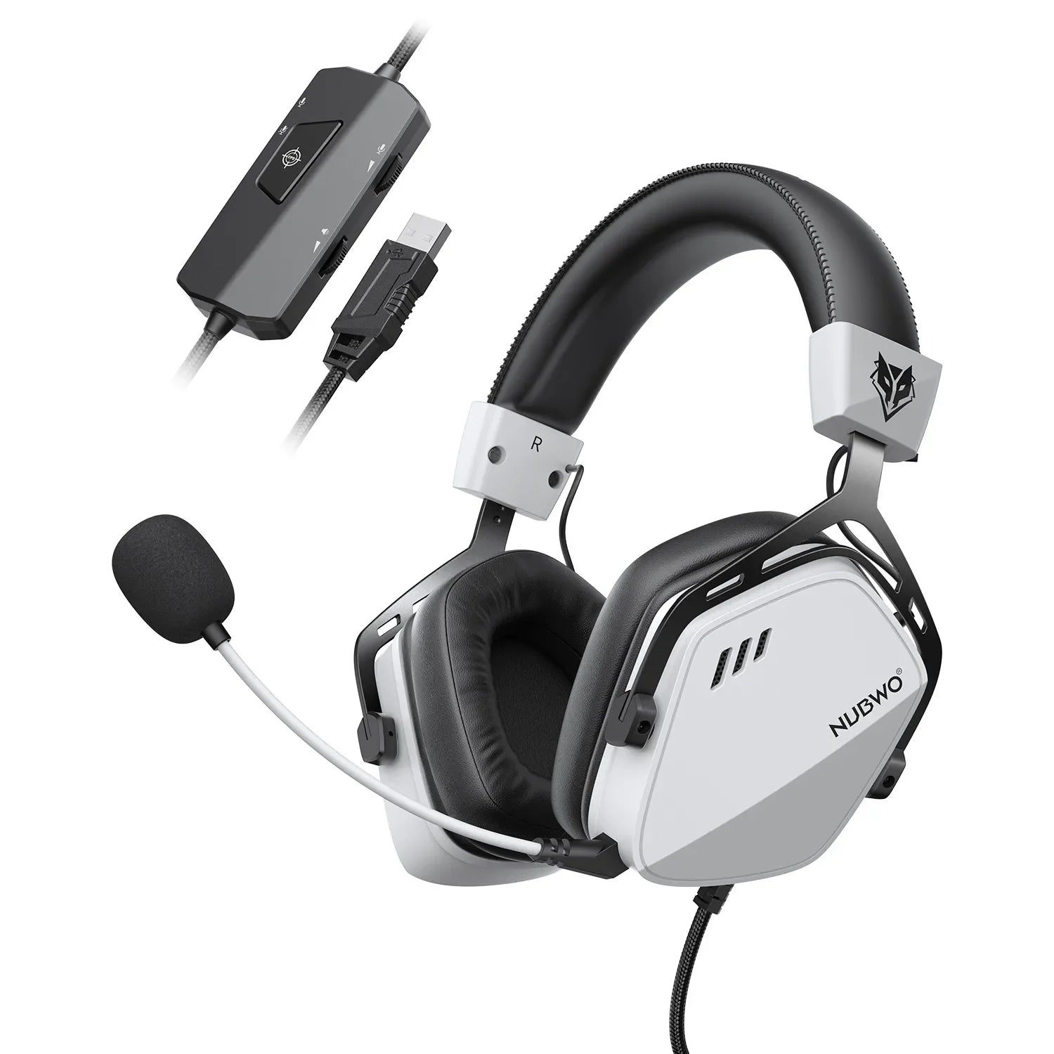 NUBWO HG03 USB-A Gaming Headset with 7.1 Surround and FPS Sound Wired Headphones with Noise Canceling Mic Comfortable Design