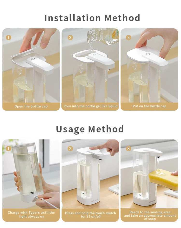 Automatic Dishwashing Machine Sensor Intelligent Hand Washing Machine Kitchen Hand Sanitizer Soap Dispenser