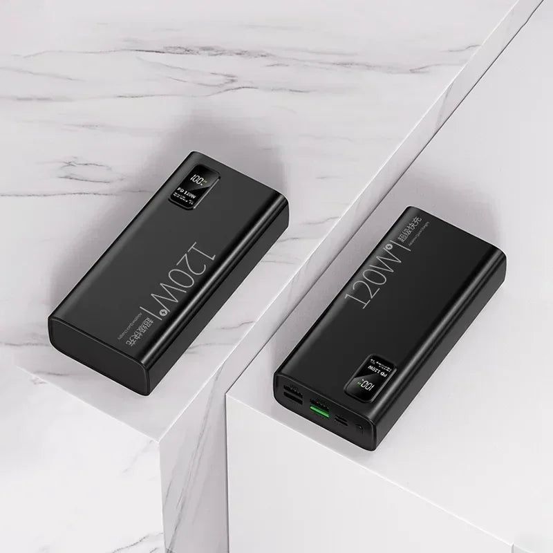 500000mAh 120W Power Bank Большая емкость Супер быстрая зарядка батареи Зарядка