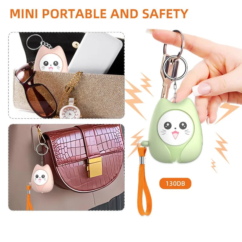 Personal Self Defense Alarm 130db Self Defense Siren Safety Alarm For Women Girl Personal Keychain Alarm