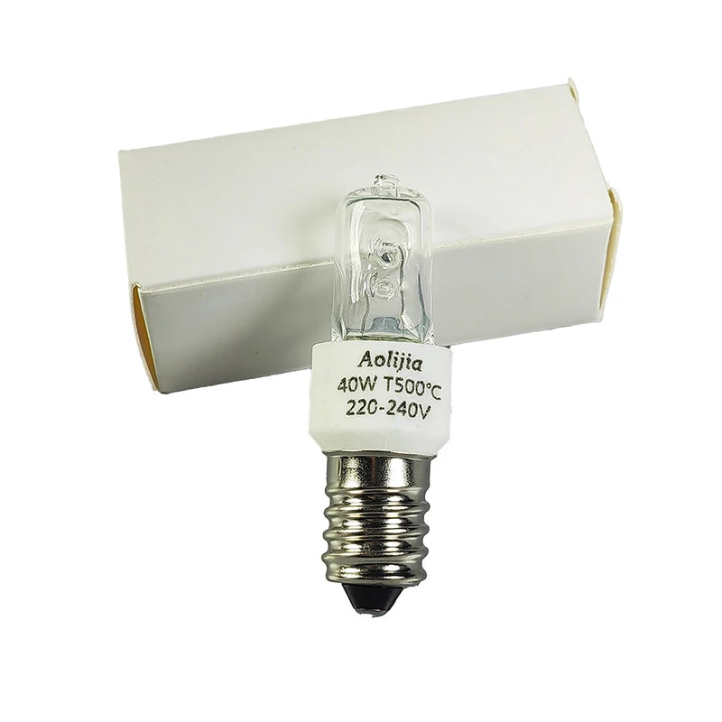 1PC High Temperature 500℃ Resistant Dryer Microwave Light Bulb 25W/40W E14 Oven Light Bulb 220-240V Safe Halogen Oven Lamp