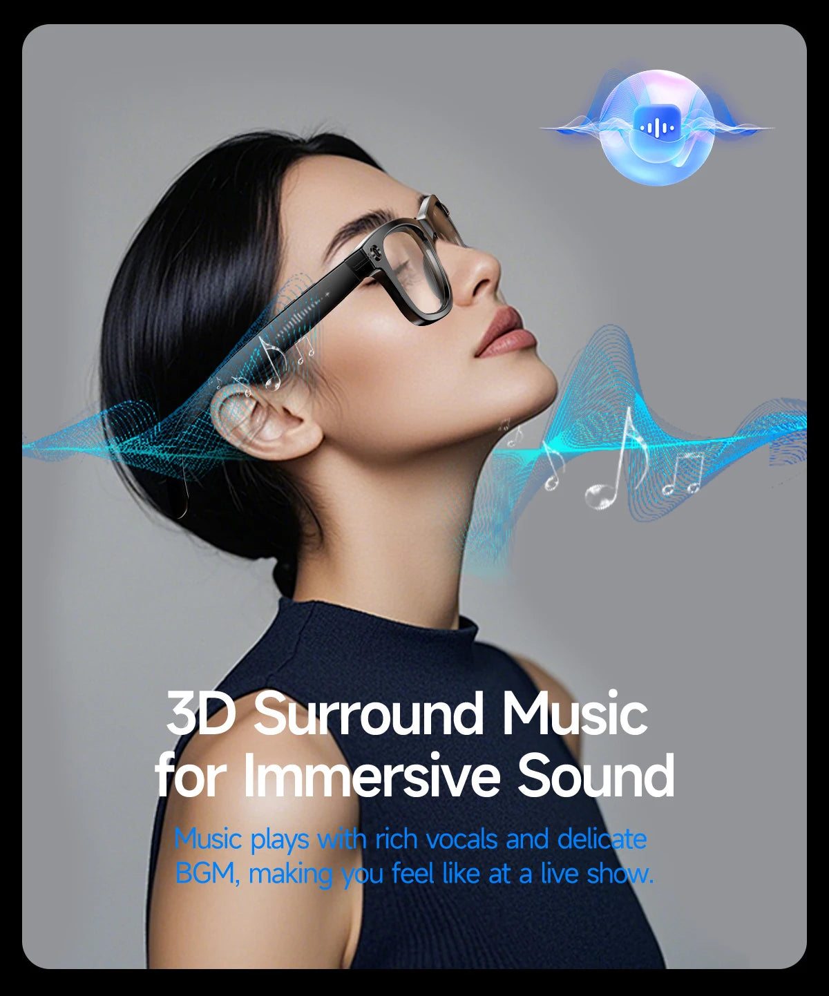 2026 AI Smart Glasses with 8MP Camera Video Recording 100+ Languages Translation Sunglasses Bluetooth Call Music Play Men Women