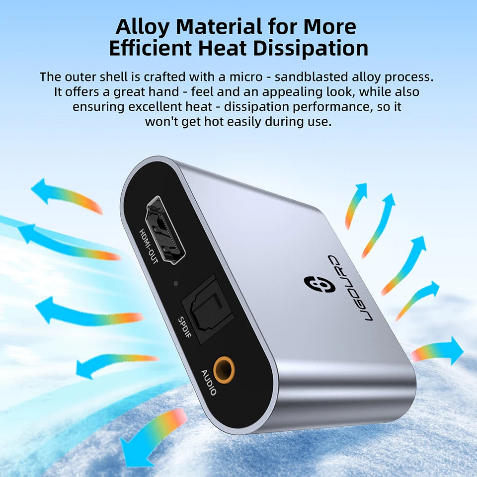 4K 30HZ HDMI-Compatible Audio Extractor Stereo Audio Converter 3.5mm 4k X 2k Audio Splitter Adapter For PS4 TV DVD Home Theater