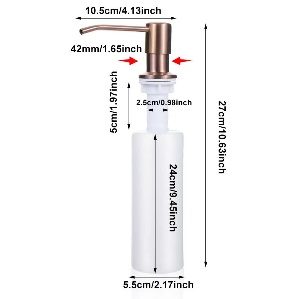 Countertop Stainless Steel Detergent Bathroom Accessories Lotion Storage Bottle Sink Soap Dispenser Kitchen Supplies