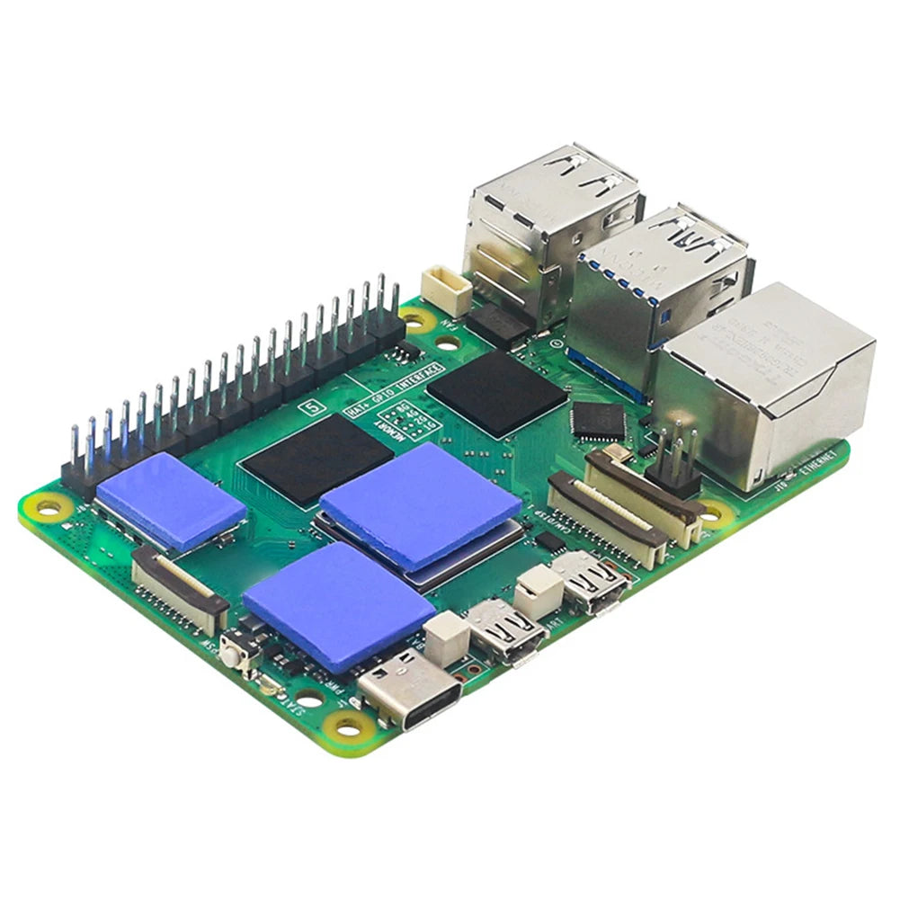 For Raspberry Pi 5 Active Cooler Metal Heatsink Radiator with Adjustable Speed Cooling Fan Cooling Heat Sink Radiator