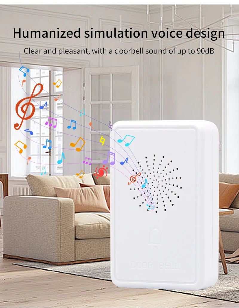 DC12V Wired Doorbell with Voice Prompt - IP54 Waterproof Access Control Intercom for Security Systems by Commercial/Residential