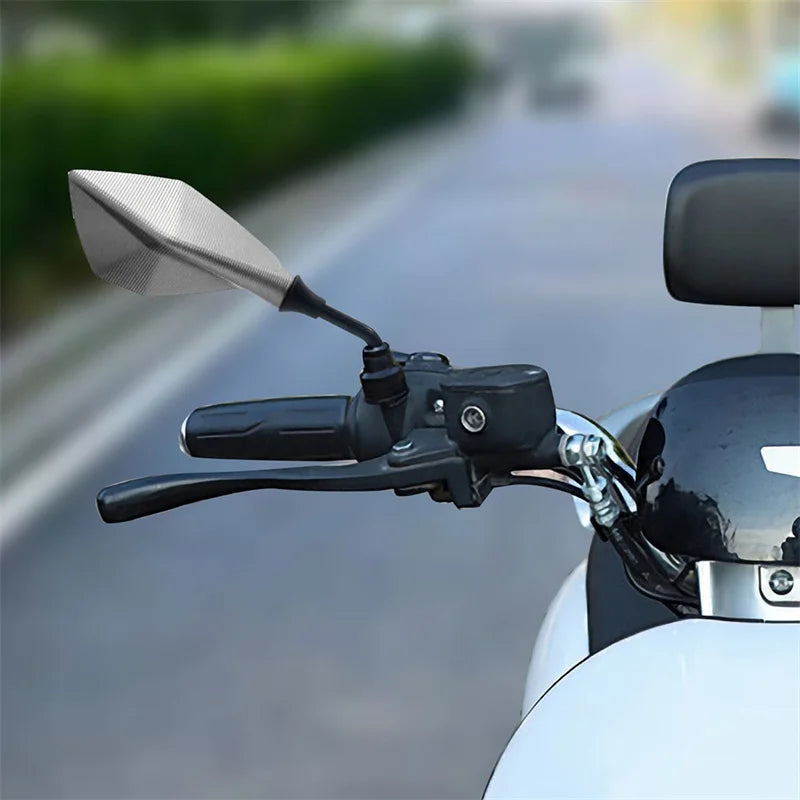 Motorcycle Mirrors Red M10 ABS Motorcycle Rearview Mirrors Scooter E-Bike ATV Dirt Bike Rear View Mirrors HD Side Mirror