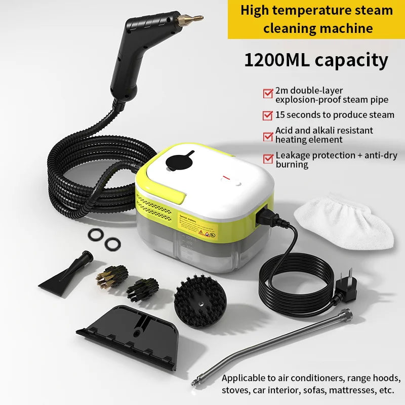 High PressureTemperature Steam Cleaner Steam Mop Sterilization Handhled Household Air Conditioner Kitchen Furniture Bathroom Car
