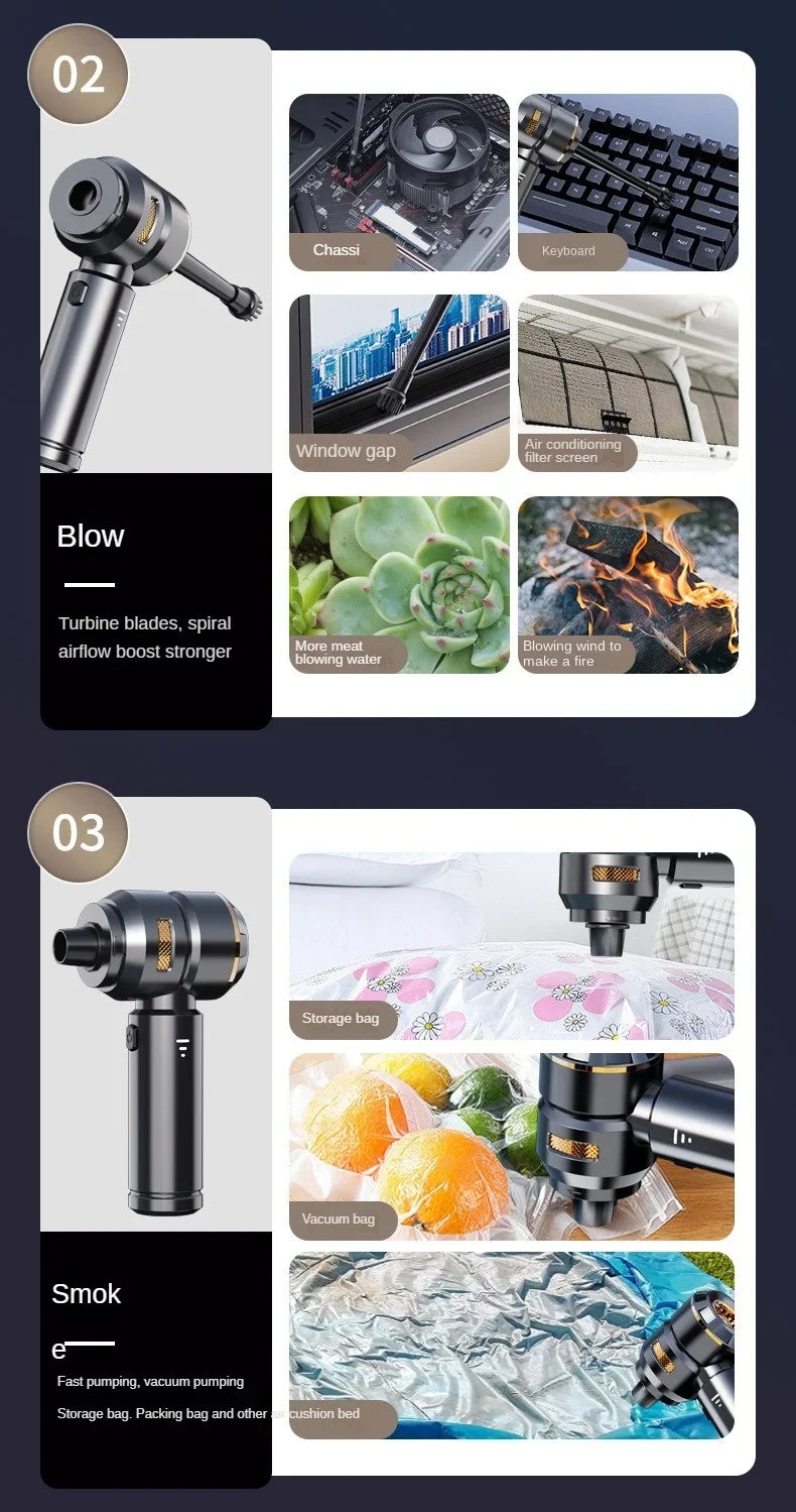 2026 New Car Vacuum Cleaner Strong Suction Cordless Wireless Cleaner Portable HandHeld Vacuum Cleaner Cleaning Machine