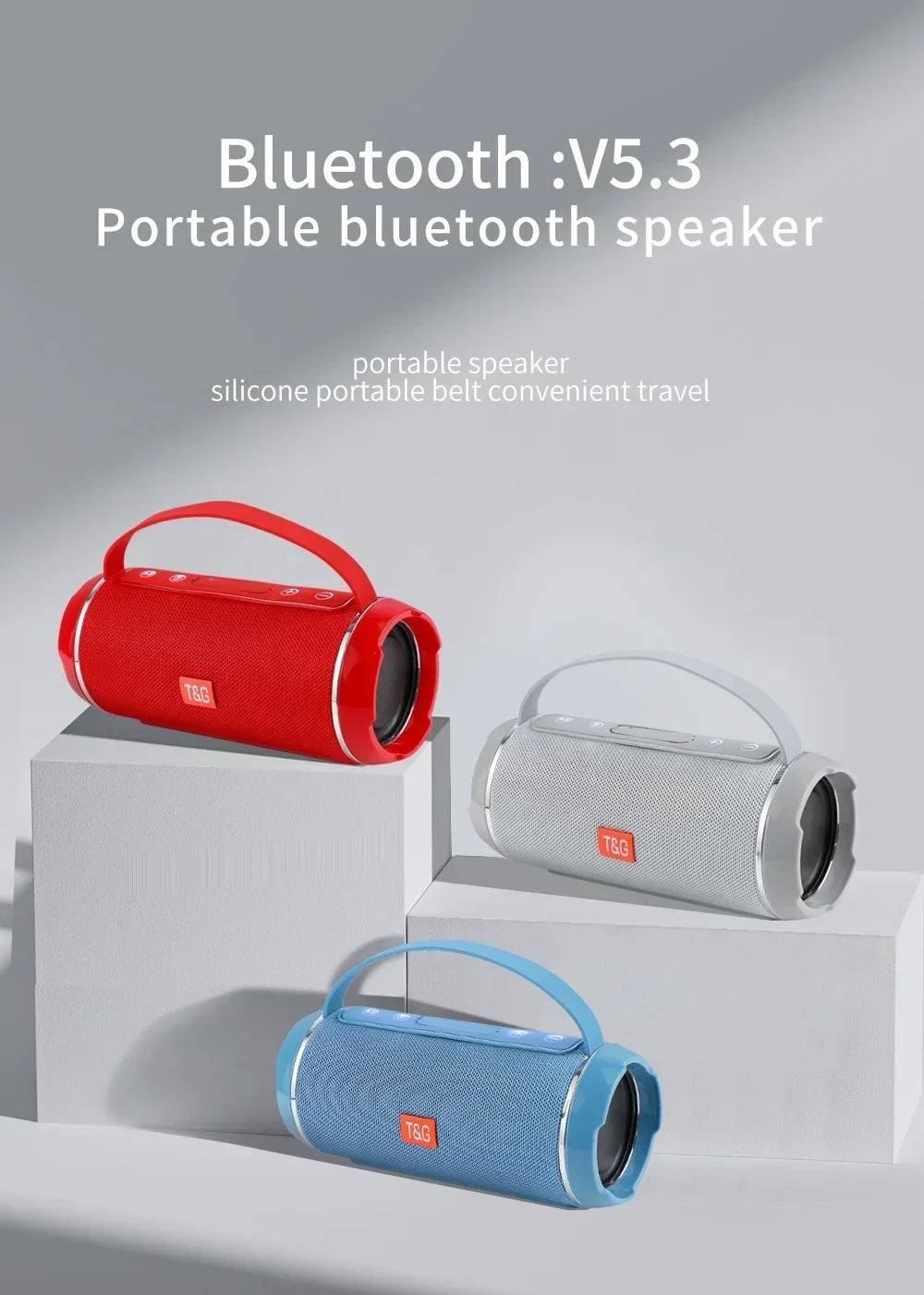 T&G TG116C Bluetooth Speakers Wireless Powerful Portable Speakers Box Outdoor Speaker Subwoofer Music Center Boom Box With Radio
