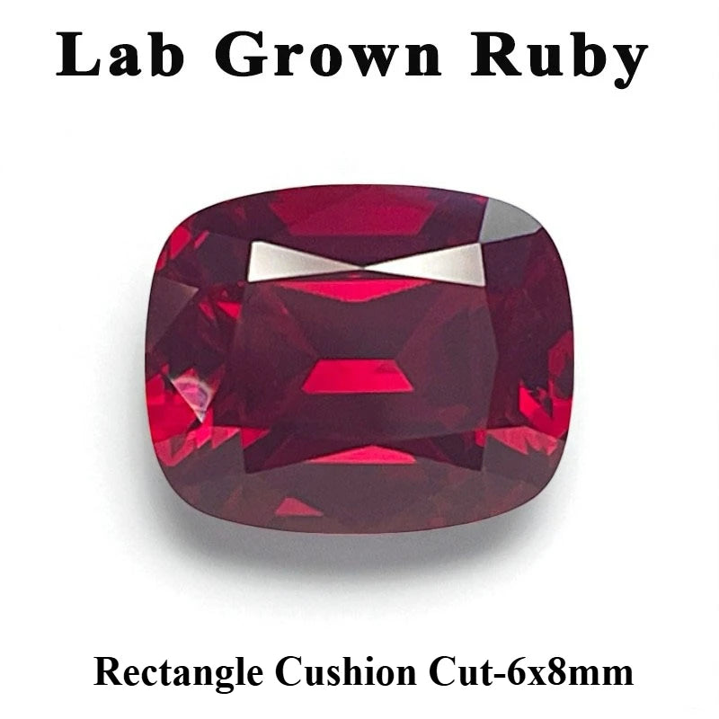Top Lab Grown Ruby Oval Cut Pigeon Blood Red VVS1 Gemstone For Charms DIY Jewelry Making Selectable Certificate