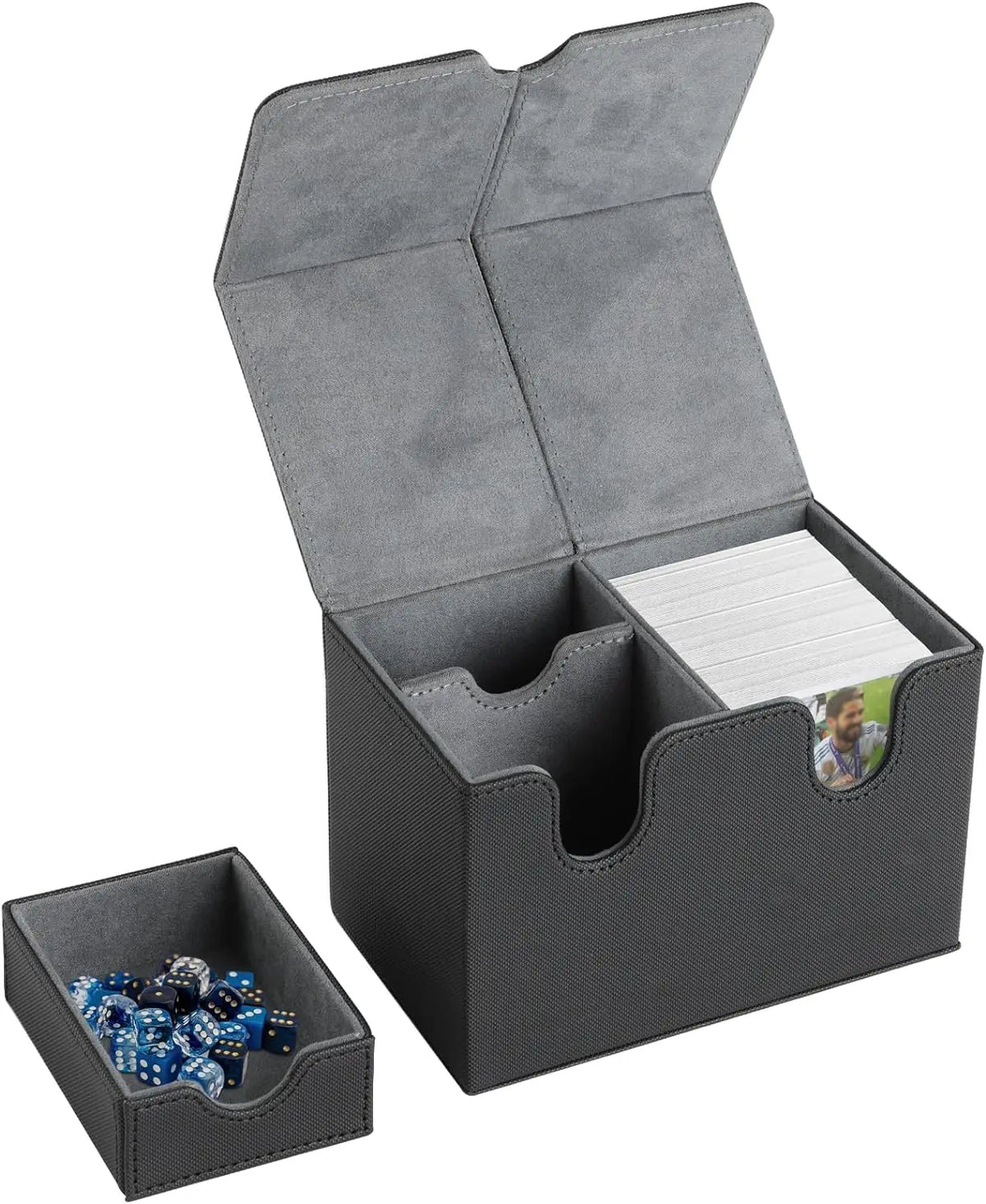 Card storage box card box big brand box solid color storage box top side installation toys games collection card for  Trading