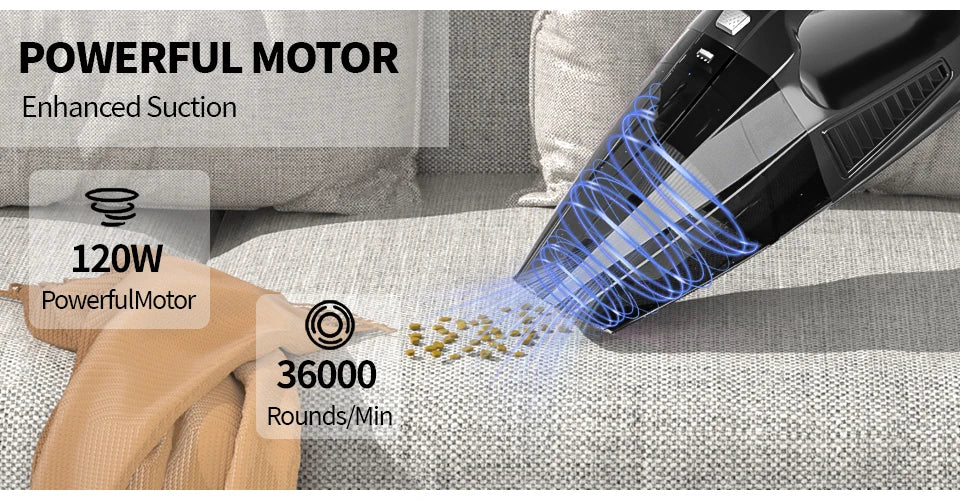 Portable Wireless Vacuum Cleaners Powerful Rechargeable Suction Cordless Handheld Vacuum Cleaner Car Electronic Accessories